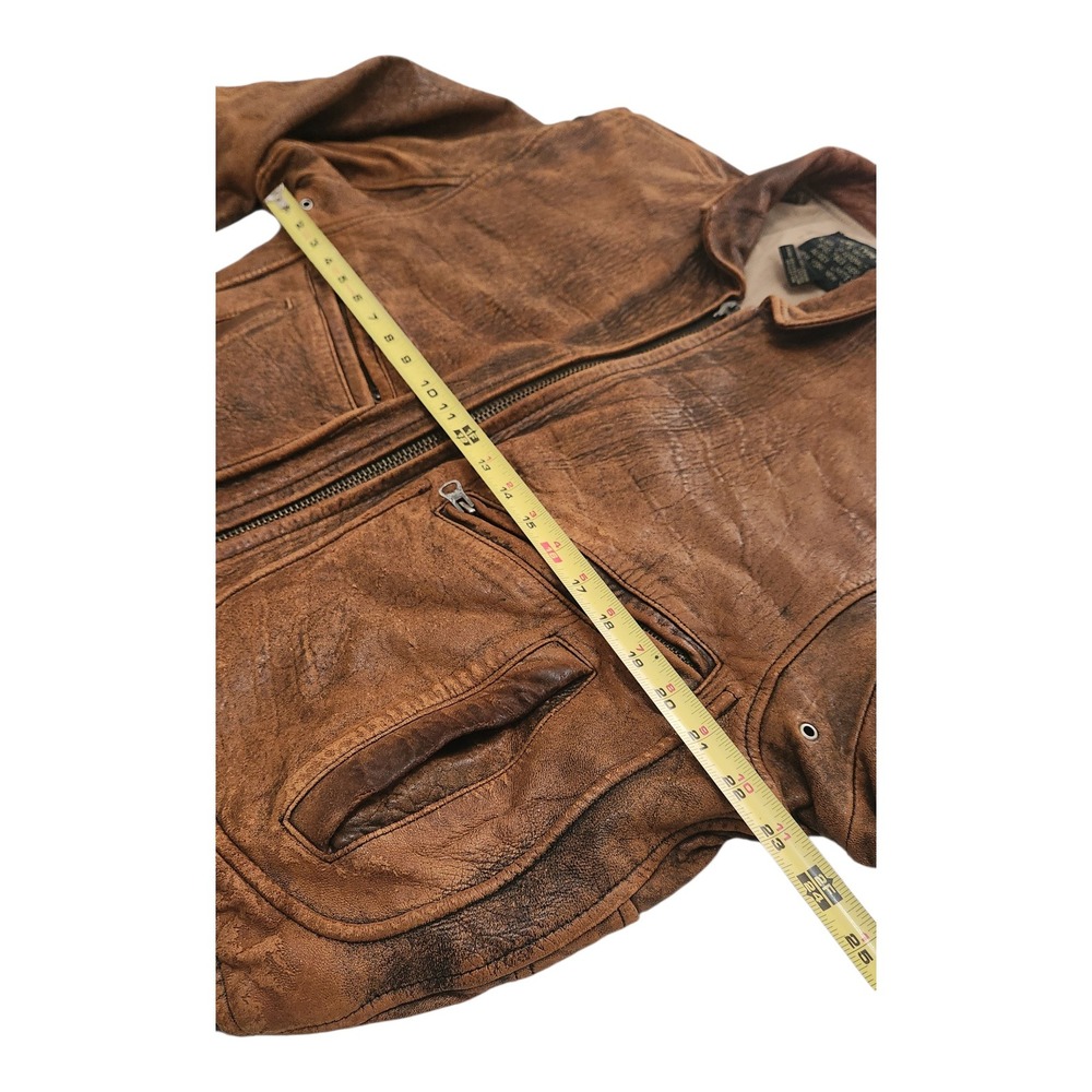 Vintage 1987 Avirex G-2 US Navy Flight Jacket Brown Distressed Leather Bomber - Picture 10 of 10